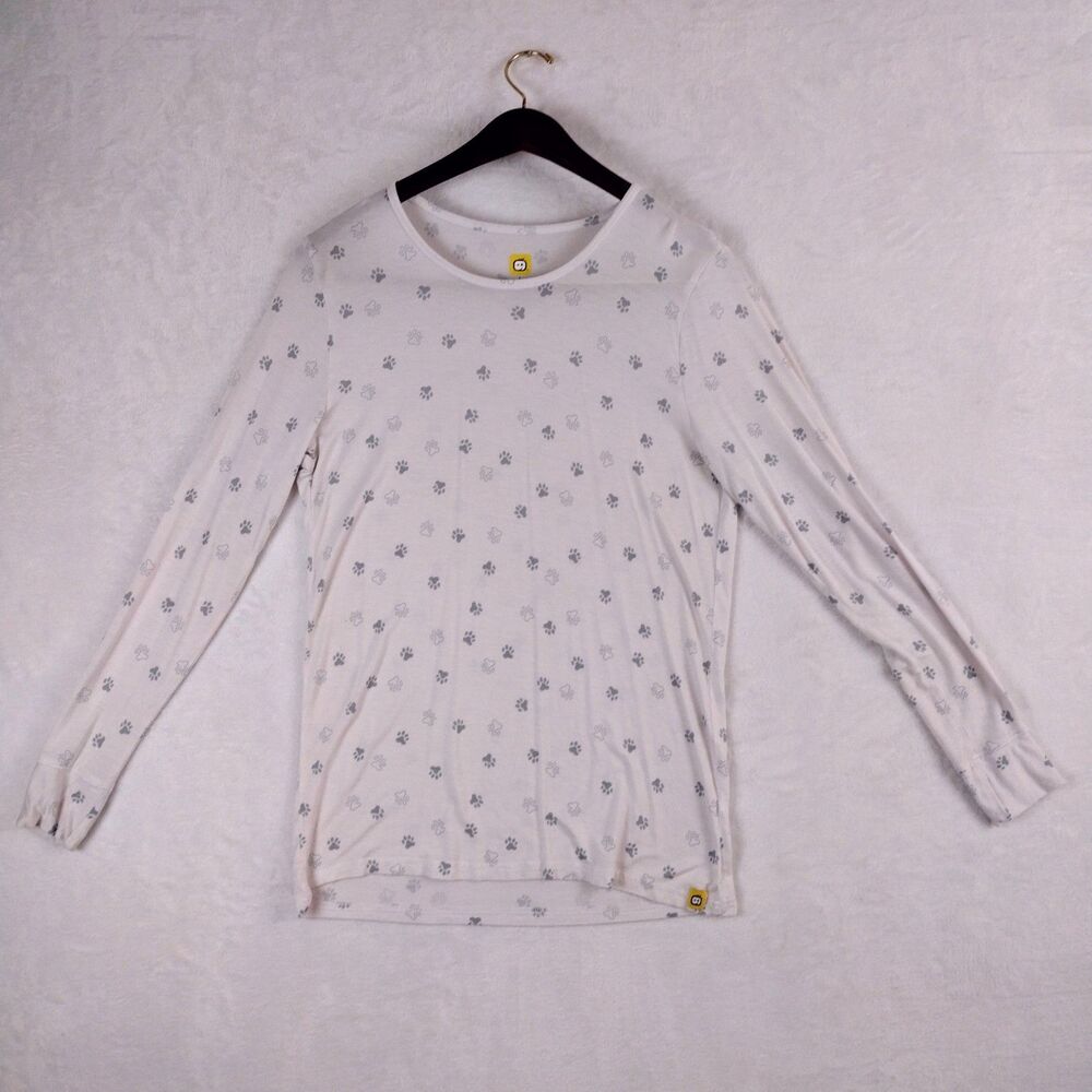 Wonder‎ Wink Women's Long Sleeve Layer Comfy Tee Cute Paw Print Size Large